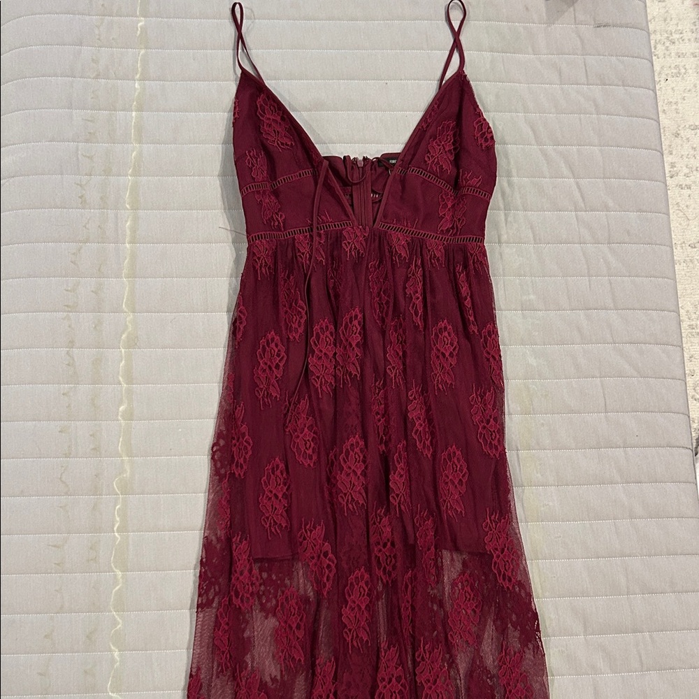 Forever 21 Deep Red Lace Dress